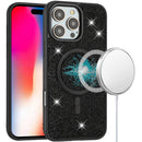 iPhone 16 6.1 inch Diamond [Magnetic Circle] with CD Pattern Hybrid - Purple
