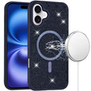 For iPhone 17 Diamond [Magnetic Circle] with CD Pattern Hybrid - Blue