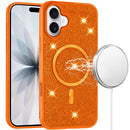 For iPhone 17 Diamond [Magnetic Circle] with CD Pattern Hybrid - Cosmic Orange