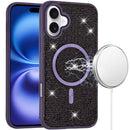 iPhone 17 Diamond [Magnetic Circle] with CD Pattern Hybrid - Purple