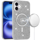 iPhone 17 Diamond [Magnetic Circle] with CD Pattern Hybrid - White