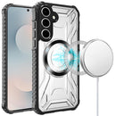 Samsung s26 [Magnetic Circle] CD Pattern Transparent Rugged Hybrid - Black