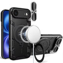 iPhone 17 Air Magnetic Ring Stand Classic Design FULL Camera Protection Hybrid Case - Black