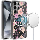 Samsung s25 Ultra 5G Thick Hybrid Design Cover Case - Pink Flowers