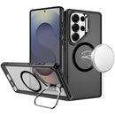 For Samsung s26 Ultra Fearless Tough HQ Metallic Hybrid with Camera Ring Stand [Magnetic Circle] Case - Black