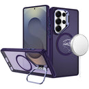 Samsung s26 Ultra Fearless Tough HQ Metallic Hybrid with Camera Ring Stand [Magnetic Circle] Case - Dark Purple