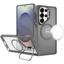Samsung s26 Ultra Fearless Tough HQ Metallic Hybrid with Camera Ring Stand [Magnetic Circle] Case - Gray