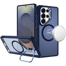 Samsung s26 Ultra Fearless Tough HQ Metallic Hybrid with Camera Ring Stand [Magnetic Circle] Case - Navy Blue
