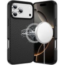 iPhone 17 Pro Max CarbonFiber Design Magnetic Ring HQ Thick 2.0mm Hybrid Case - Black
