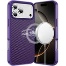 iPhone 17 Pro Max CarbonFiber Design Magnetic Ring HQ Thick 2.0mm Hybrid Case - Dark Purple