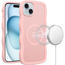 iPhone 15 Grip Hand Magnetic Ring HQ Hybrid - Pink