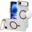 iPhone 17 Air Transparent HQ Hybrid with Metallic Camera Stand Magnetic Ring Case - Desert Gold