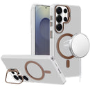 Samsung s26 Ultra Transparent HQ Hybrid with Metallic Camera Stand Magnetic Ring Case - Desert Gold