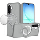 Samsung A17 5G Magnetic Matching Ring Stand Full Rotation Matte Hybrid - Grey
