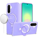 For Samsung Galaxy A27 Magnetic Matching Ring Stand Full Rotation Matte Hybrid - Light Purple