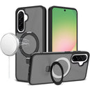 For Samsung Galaxy A57 Magnetic Matching Ring Stand Full Rotation Matte Hybrid - Black