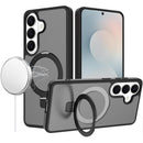 Samsung s26 Magnetic Matching Ring Stand Full Rotation Matte Hybrid - Black