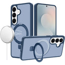 Samsung s26 Magnetic Matching Ring Stand Full Rotation Matte Hybrid - Blue