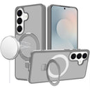 Samsung s26 Magnetic Matching Ring Stand Full Rotation Matte Hybrid - Grey