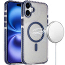 iPhone 17 Transparent Matching Color Magnetic Ring Hybrid - Blue