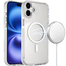 iPhone 17 Transparent Matching Color Magnetic Ring Hybrid - White