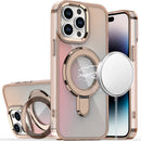 For iPhone 14 PRO MAX 6.7" CHROME HQ Rotational Magnetic Ring Hybrid - Desert Titanium