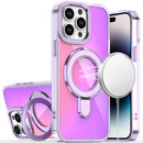 For iPhone 14 PRO MAX 6.7" CHROME HQ Rotational Magnetic Ring Hybrid - Light Purple