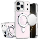 For iPhone 17 Pro Max CHROME HQ Rotational Magnetic Ring Hybrid - Clear