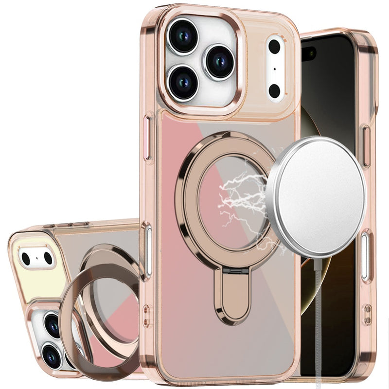 iPhone 17 Pro Max CHROME HQ Rotational Magnetic Ring Hybrid - Desert Titanium