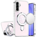 For Samsung Galaxy A37 CHROME HQ Rotational Magnetic Ring Hybrid - Clear