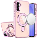For Samsung Galaxy A37 CHROME HQ Rotational Magnetic Ring Hybrid - Light Pink