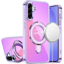 For Samsung Galaxy A37 CHROME HQ Rotational Magnetic Ring Hybrid - Light Purple