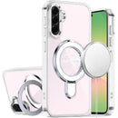 For Samsung Galaxy A57 CHROME HQ Rotational Magnetic Ring Hybrid - Clear