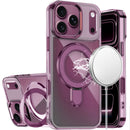 For Apple iPhone 18 Pro Max CHROME HQ Rotational Magnetic Ring Hybrid - Dark Cherry
