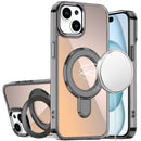 For iPhone 15 Plus/iPhone 14 Plus CHROME HQ Rotational Magnetic Ring Hybrid - Black