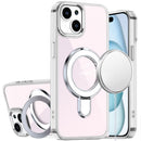 For iPhone 15 Plus/iPhone 14 Plus CHROME HQ Rotational Magnetic Ring Hybrid - Clear
