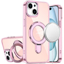 For iPhone 15 Plus/iPhone 14 Plus CHROME HQ Rotational Magnetic Ring Hybrid - Light Pink