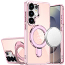 Samsung s25 Ultra CHROME HQ Rotational Magnetic Ring Hybrid - Light Pink