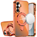 For Samsung s26 CHROME HQ Rotational Magnetic Ring Hybrid - Cosmic Orange