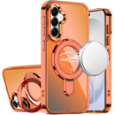 For Samsung Galaxy s26 FE CHROME HQ Rotational Magnetic Ring Hybrid - Cosmic Orange