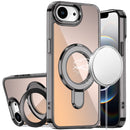 For iPhone 17E / 16E / SE4 CHROME HQ Rotational Magnetic Ring Hybrid - Black
