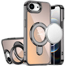 For iPhone 17E / 16E / SE4 CHROME HQ Rotational Magnetic Ring Hybrid - Black