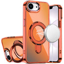 For iPhone 16E (E edition) / SE4 (2025) CHROME HQ Rotational Magnetic Ring Hybrid - Cosmic Orange