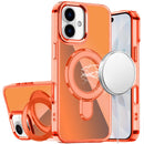 For iPhone 17 CHROME HQ Rotational Magnetic Ring Hybrid - Cosmic Orange