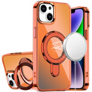 For iPhone 13/14 CHROME HQ Rotational Magnetic Ring Hybrid - Cosmic Orange