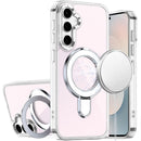 Samsung s25 FE CHROME HQ Rotational Magnetic Ring Hybrid - Clear