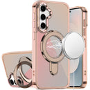 For Samsung s26 CHROME HQ Rotational Magnetic Ring Hybrid - Desert Titanium
