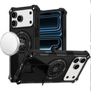 iPhone 17 Pro Max CD Texture Design Magnetic Car Mount Friendly HQ Hybrid - Black