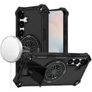 Samsung s25 FE CD Texture Design Magnetic Car Mount Friendly HQ Hybrid - Black