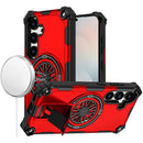 Samsung s25 FE CD Texture Design Magnetic Car Mount Friendly HQ Hybrid - Red